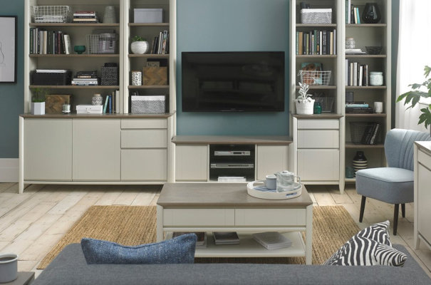 Bentley Bergen Grey Washed Oak Living Room Furniture