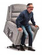 Comfi-Sit Standard Riser Recliner chair in Venice Steel fabric 
