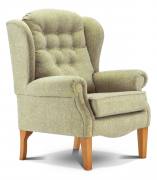 Lynton High seat chair shown in Carolina Dijon fabric with classic light legs 