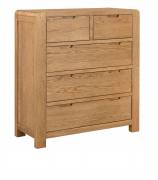 Corndell Bergen Oak 2+3 chest of drawers 