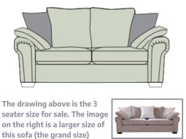 Alstons Alpine 3 seater pillow back sofa