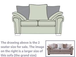 Alstons Alpine 2 seater pillow back sofa