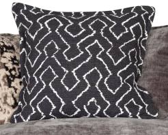 Horatio Pillow back cushion shown in Otis Mono fabric 