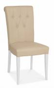 Bentley Designs Two Tone Upholstered Chair - Ivory Bonded Leather 