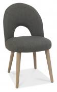 Bentley Designs Dansk Scandi Oak Upholstered Chair Angled View