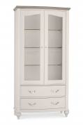 Bentley Designs Montreux Grey Washed Oak & Soft Grey Wide Display Cabinet