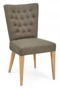 Bentley Designs - High Park Oak Upholstered Dining Chair (Pair) - Black Gold Fabric