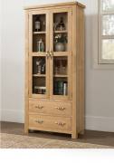 Serville Oak Large Display cabinet 