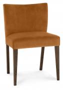 The Bentley Designs Turin Dark Oak Low Back Uph Chair in Harvest Pumpkin Velvet