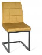 The Bentley Designs Lewis Mustard Velvet Fabric Chair with Sand Black Powder Coated Frame 