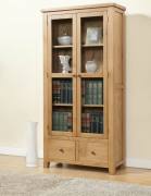 Telford Oak Glass Display Cabinet 