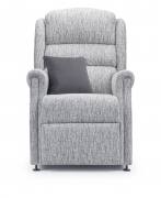 Ideal Aintree Fixed chair with Cascade style back shown in Alexandra Park Ripple fabric 