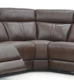 In leather, on recliner end sofa group