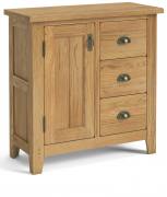 Corndell Bedford Oak Mini sideboard with drawers 