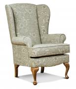 Chair in Dovedale Alpine fabric with Queen Anne Light legs