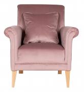 Pictured in Festival Blush, matching scatter cushion and Beech legs