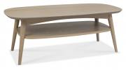 Bentley Designs Dansk Scandi Oak Coffee Table with Shelf Angled View