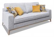 Main fabric 0427, large scatter cushions in 0049, small scatter cushions in 0209 and weathered oak plinth.
