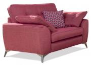 Fabric 9501 and small scatter cushion in 9011 with Satin Nickel legs.