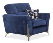 Pictured in Artemis exclusive fabric 1592, small scatter cushion in 1072, brushed gold legs