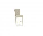 Bentley Designs - Montreux Antique White Upholstered Bar Stools - Ivory Bonded Leather (Pair) 6270-09BSU-IV