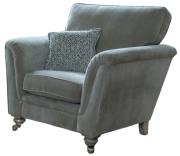 Alstons Darwin chair in fabric 5617, small scatter cushion in 5440