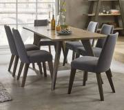 Bentley Designs Cadell 6 Seater Dining Table & 6 Upholstered Chairs