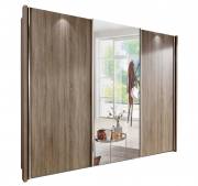 Pictured in Dark Rustic Oak with Centre Mirrored Door. Optional \'chunky\' Side Profile sold separately.