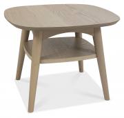 Bentley Designs Dansk Scandi Oak Lamp Table with Shelf 