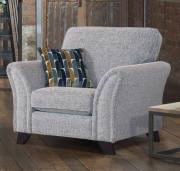 Alstons Emelia Standard chair shown in fabric 3767 with scatter cushion in 3253 