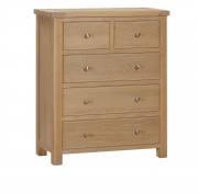 Farrington Oak 2 over 3 chest of drawers