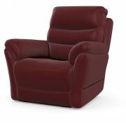 La-z-boy Anderson Stactic fixed chair shown in Moda Cherry leather 