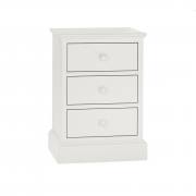 Bentley Designs - Ashby White 3 Drawer Bedside Chest