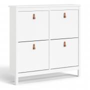 Barcelona Shoe Cabinet 4 Compartments in White