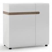  Chelsea Living 1 Drawer 2 Door Sideboard 85 cm Wide in White with an Truffle Oak Trim