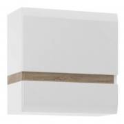 Chelsea Living 1 Door Wall Cupboard (front trim) in White with an Truffle Oak Trim