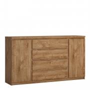 Fribo 2 door 4 Drawer Wide Sideboard Golden Ribbeck Oak