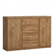 Fribo 2 door 4 Drawer Sideboard Golden Ribbeck Oak