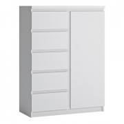 Fribo 1 Door 5 Drawer Cabinet Alpine White