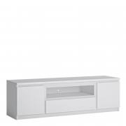 Fribo 2 Door 1 Drawer 166cm Wide TV Cabinet Alpine White