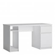 Fribo 1 Door 1 Drawer Twin Pedestal Desk Alpine White