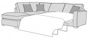 Buoyant Chicago Standard Back Corner Chaise with Sofa bed - FST, LFC, R2S