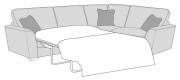 Buoyant Atlantis Standard Back Corner with Sofa Bed - L2S, CO, R1