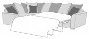 Buoyant Atlantis Pillow Back Corner with Sofa Bed - L1, CO, R2S