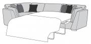 Phoenix Corner Sofa Bed open : LH1 / COR / R2S