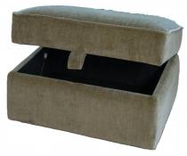 Alstons Evesham storage stool shown open in fabric 4629