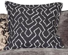 Horatio Pillow back cushion shown in Otis Mono fabric 