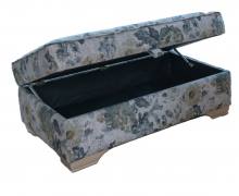 Alstons Evesham ottoman shown open pictured in 4120 fabric 