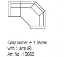 Harlow Cosy corner 1 seater sofa group - RHF 