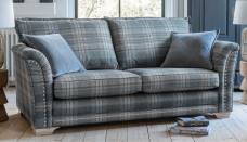 Alstons Evesham 3 seater standard back sofa in fabric 4277, scatters in 4627